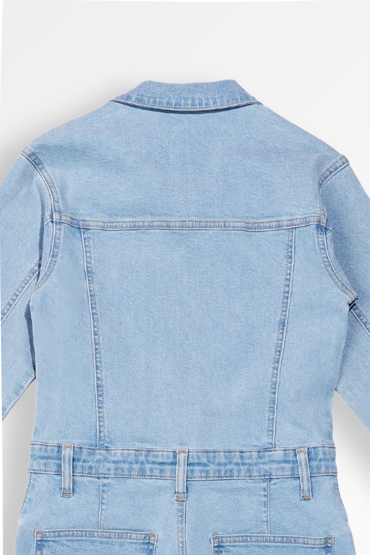 Women's Light Blue Denim Jumpsuit | Leaf Clothing