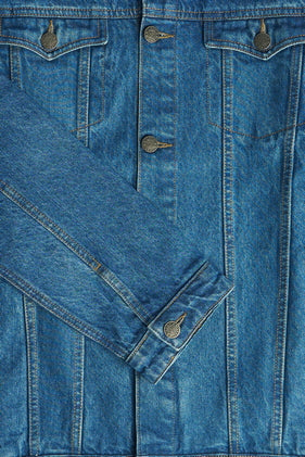 Medium Blue Denim Jacket | Leaf Clothing