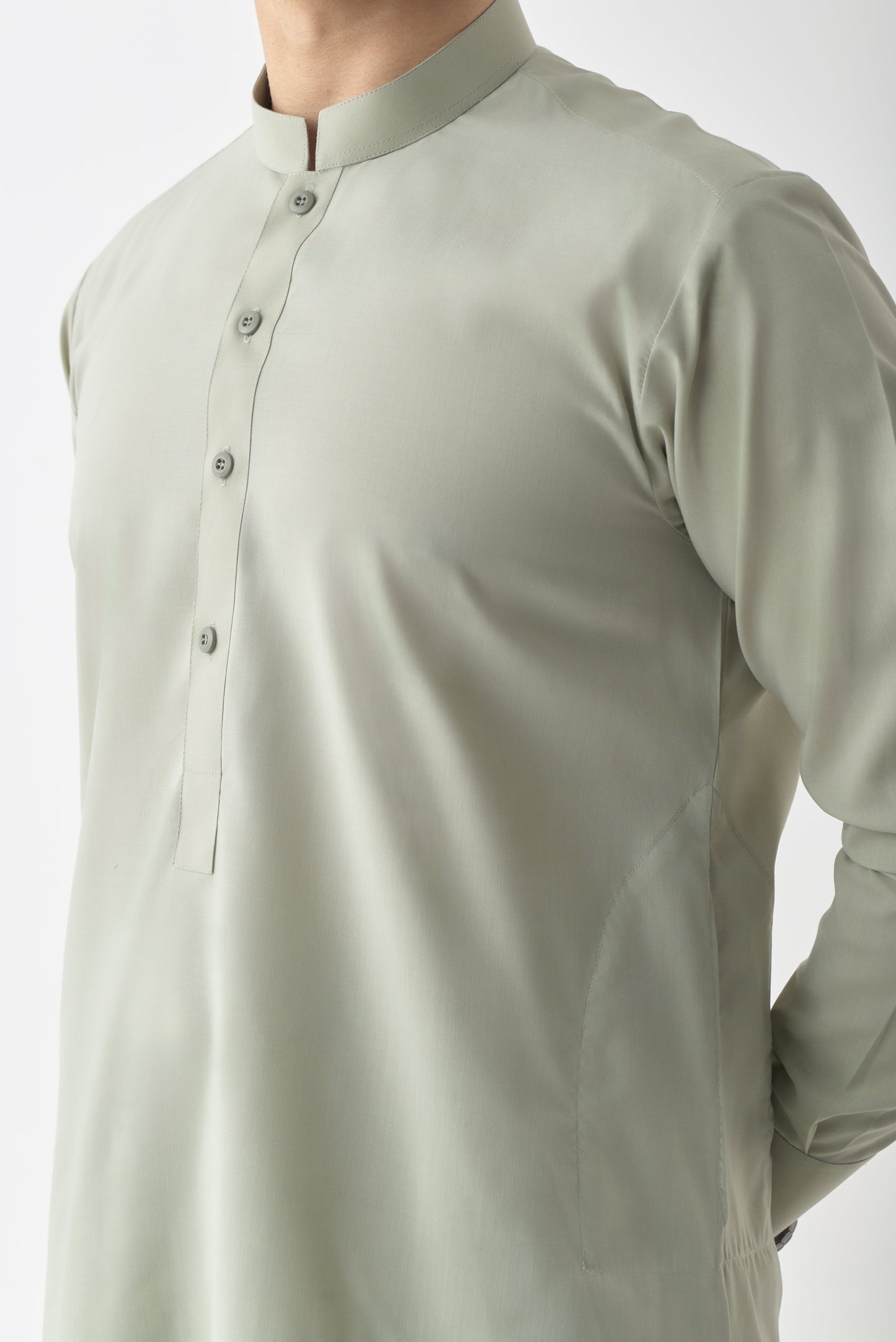 Sage Green Wash and Wear Shalwar Kameez by Leaf Clothing
