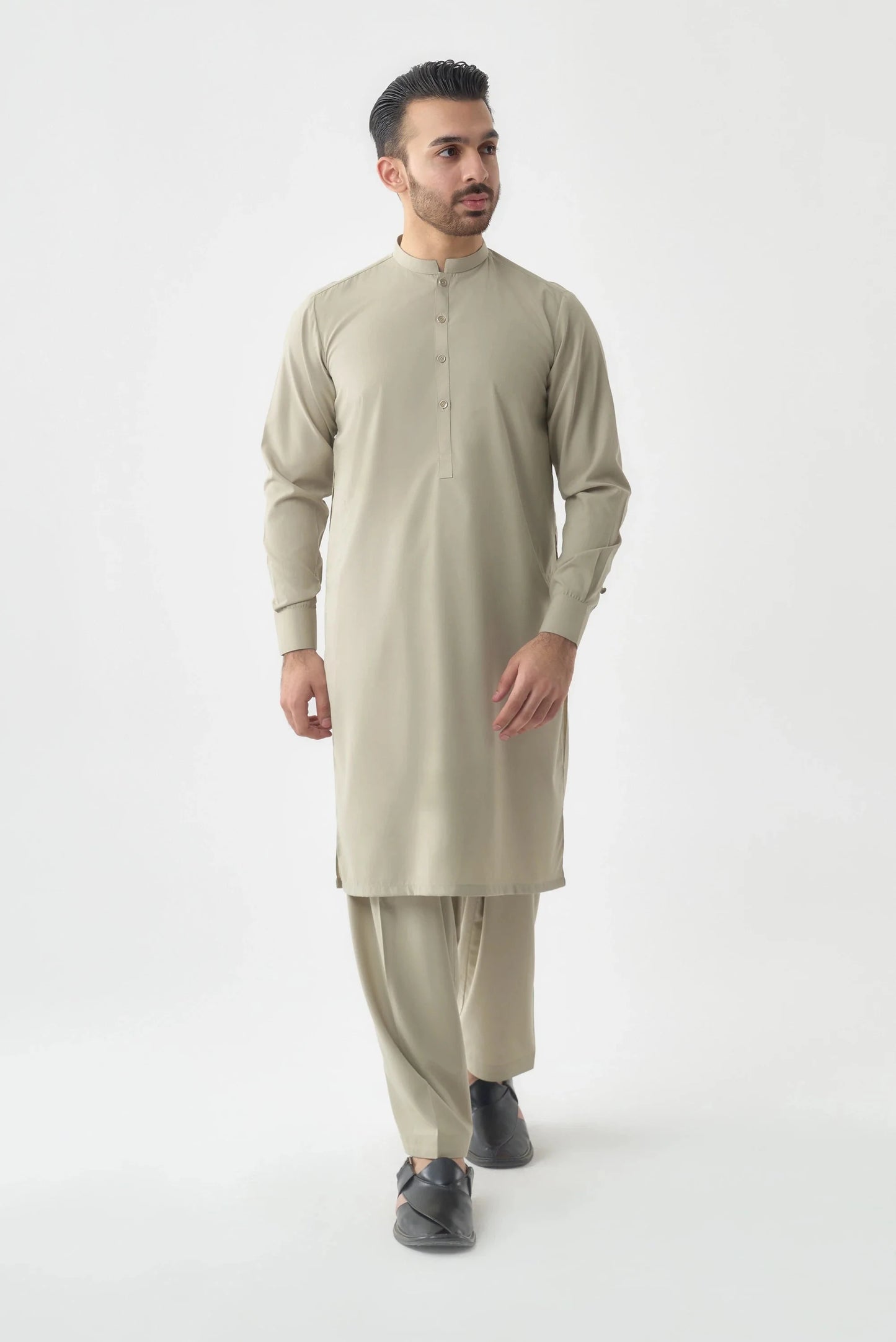 Premium Quality Light Green Wash and Wear Shalwar Kameez by Leaf Clothing