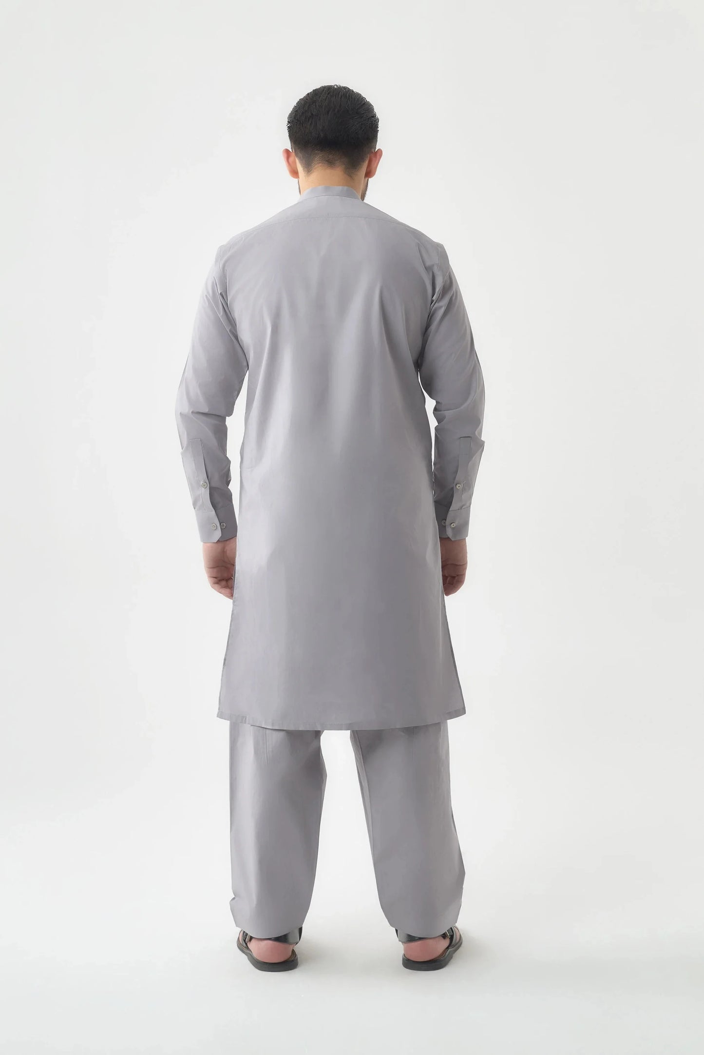 Premium Quality Light Grey Cotton Shalwar Kameez by Leaf Clothing