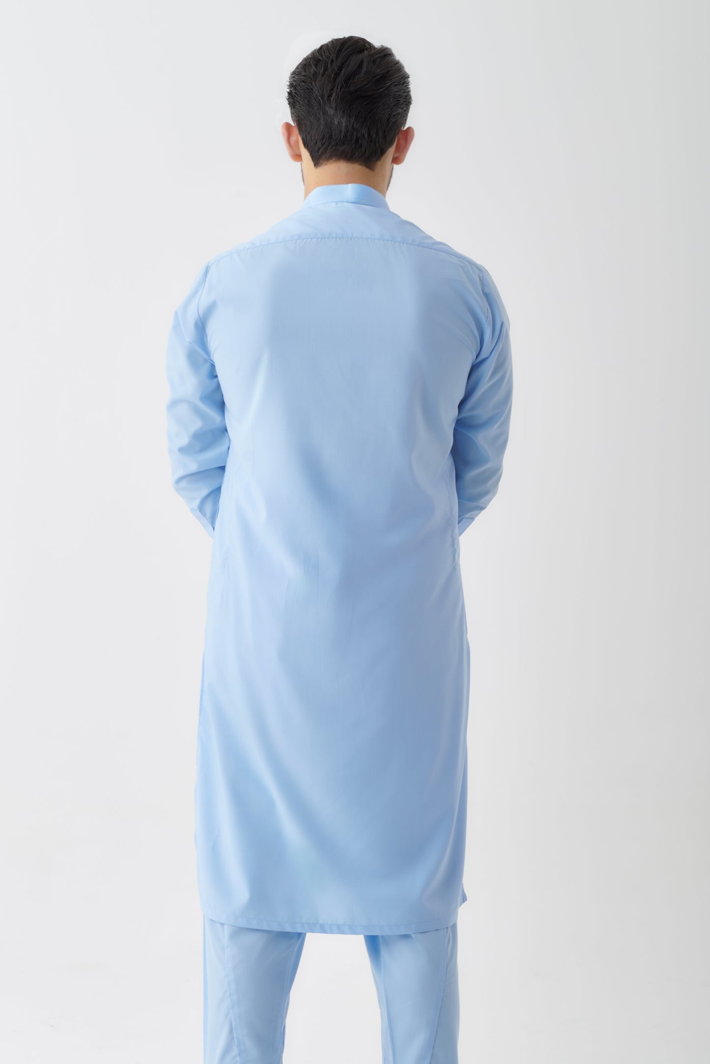 Sky Blue Wash and Wear Shalwar Kameez by Leaf Clothing