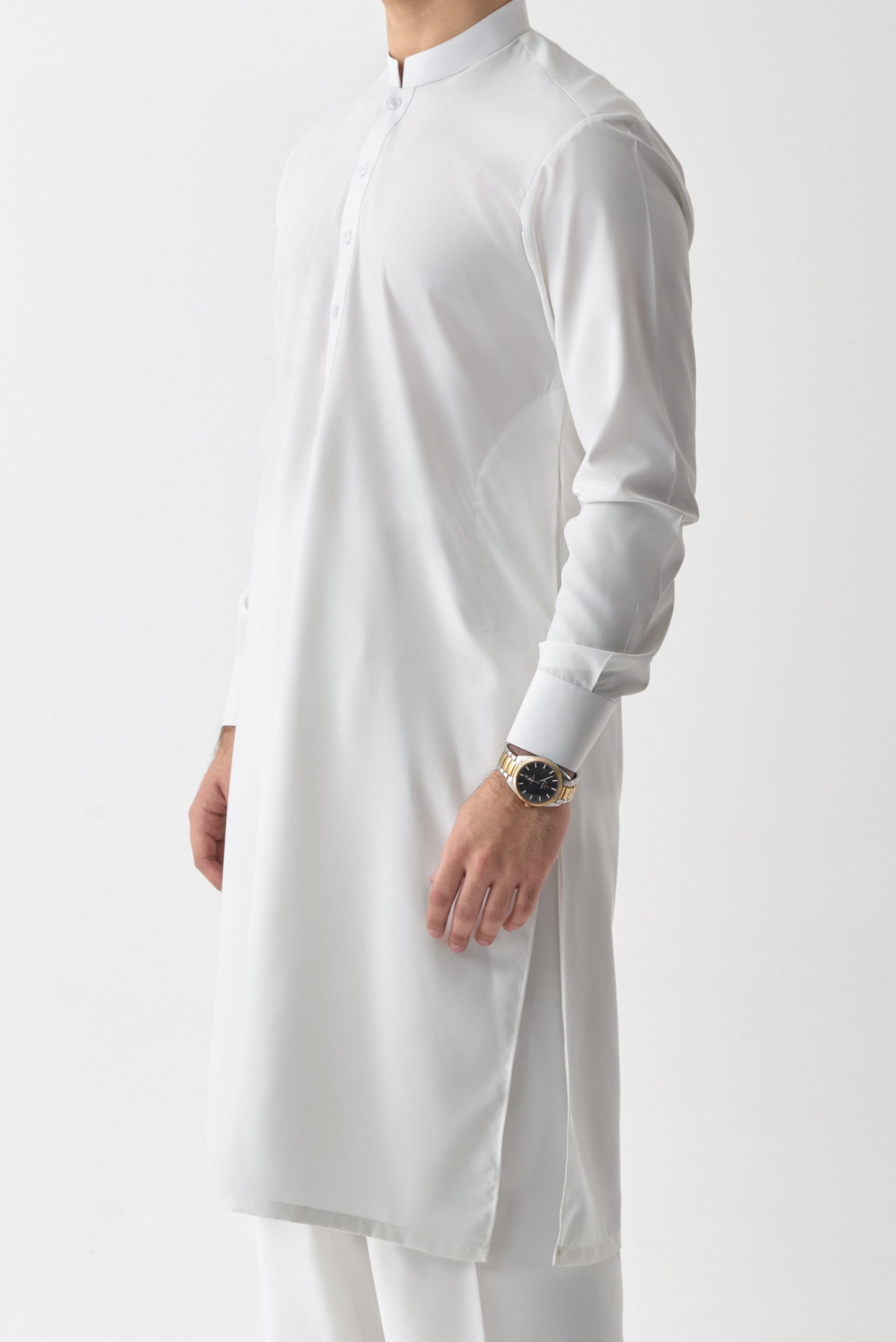 White Wash and Wear Shalwar Kameez by Leaf Clothing