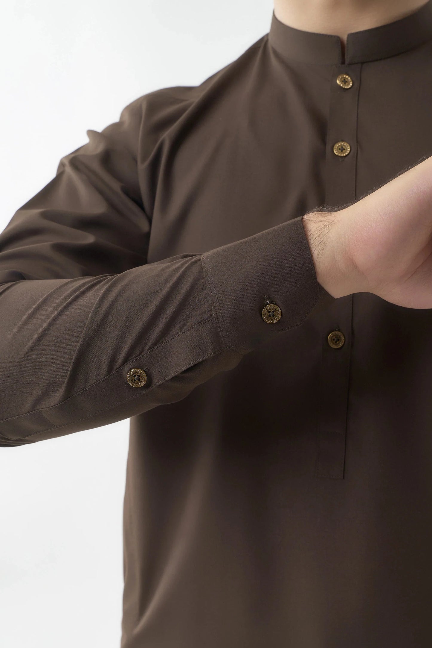 Premium Quality Brown Wash and Wear Shalwar Kameez by Leaf Clothing