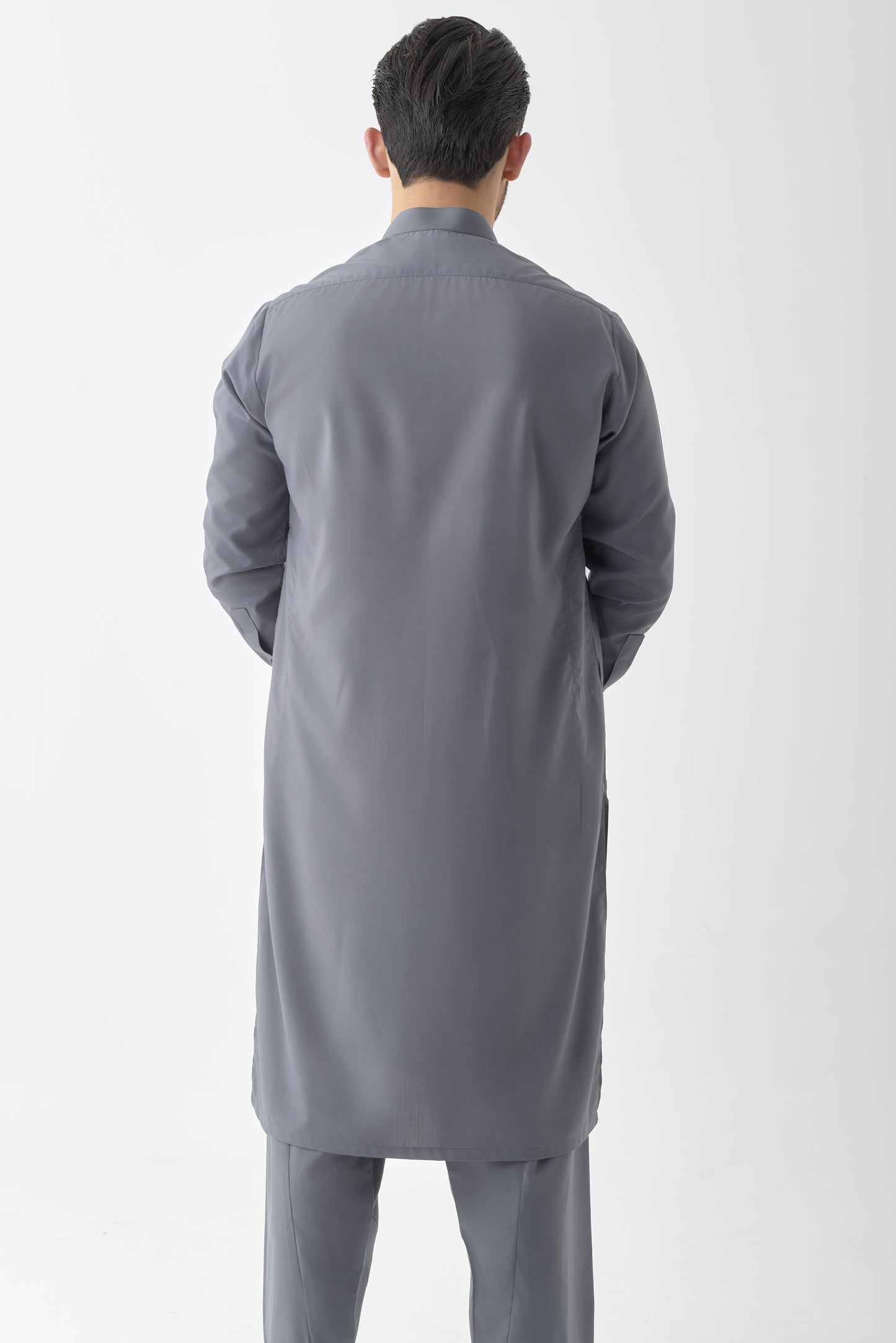 Grey Wash and Wear Shalwar Kameez by Leaf Clothing