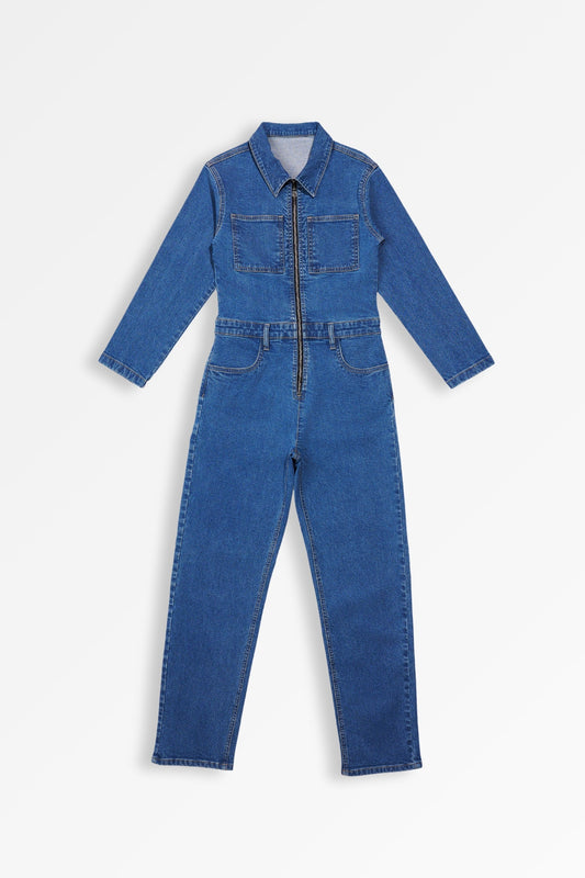 Women's Medium Blue Jumpsuit | Leaf Clothing