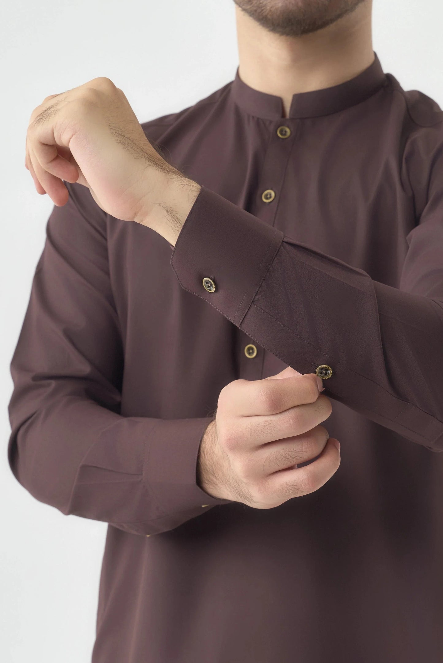 Men's Premium Mehroon Wash and Wear Shalwar Kameez by Leaf Clothing