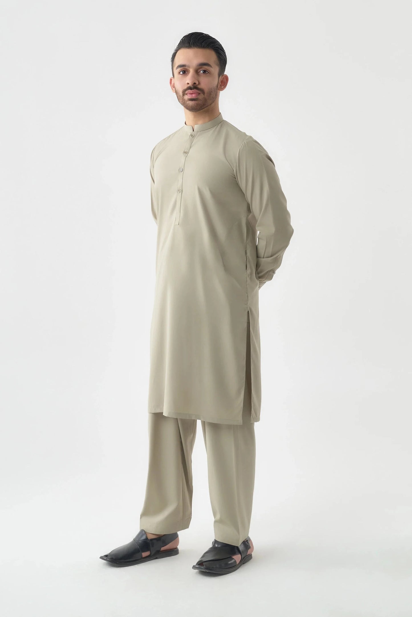 Premium Quality Light Green Wash and Wear Shalwar Kameez by Leaf Clothing