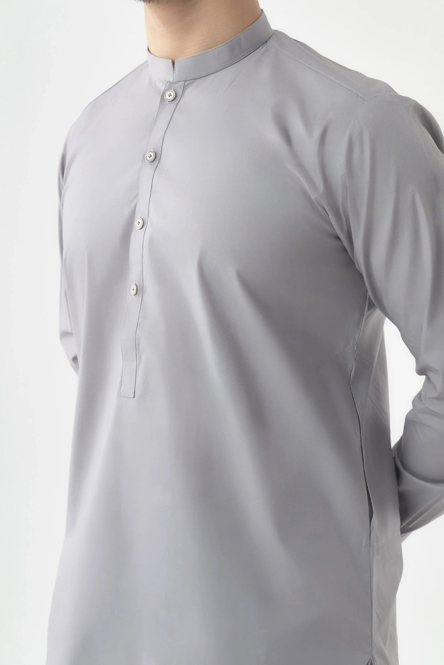 Premium Quality Light Grey Cotton Shalwar Kameez by Leaf Clothing