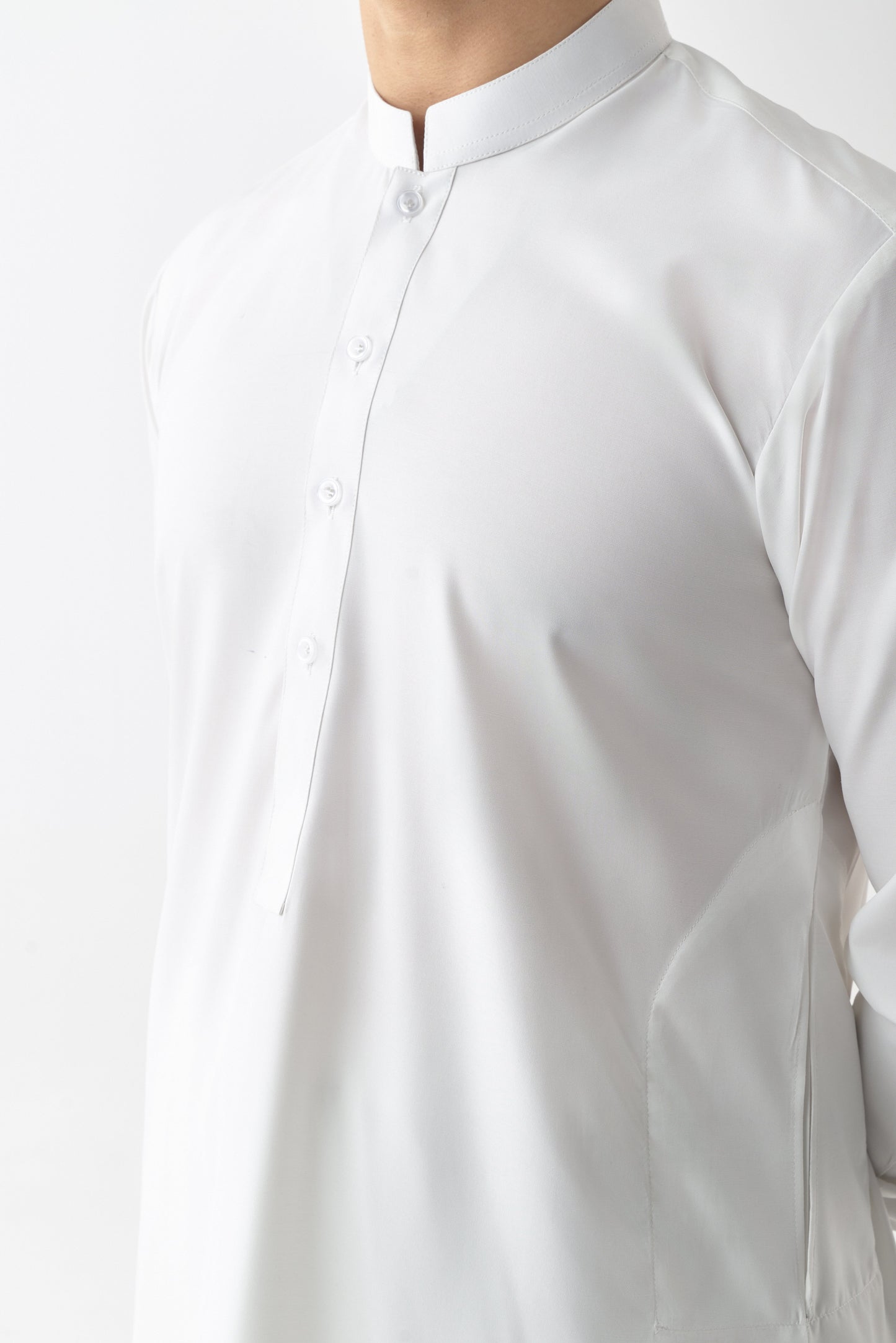 White Wash and Wear Shalwar Kameez by Leaf Clothing