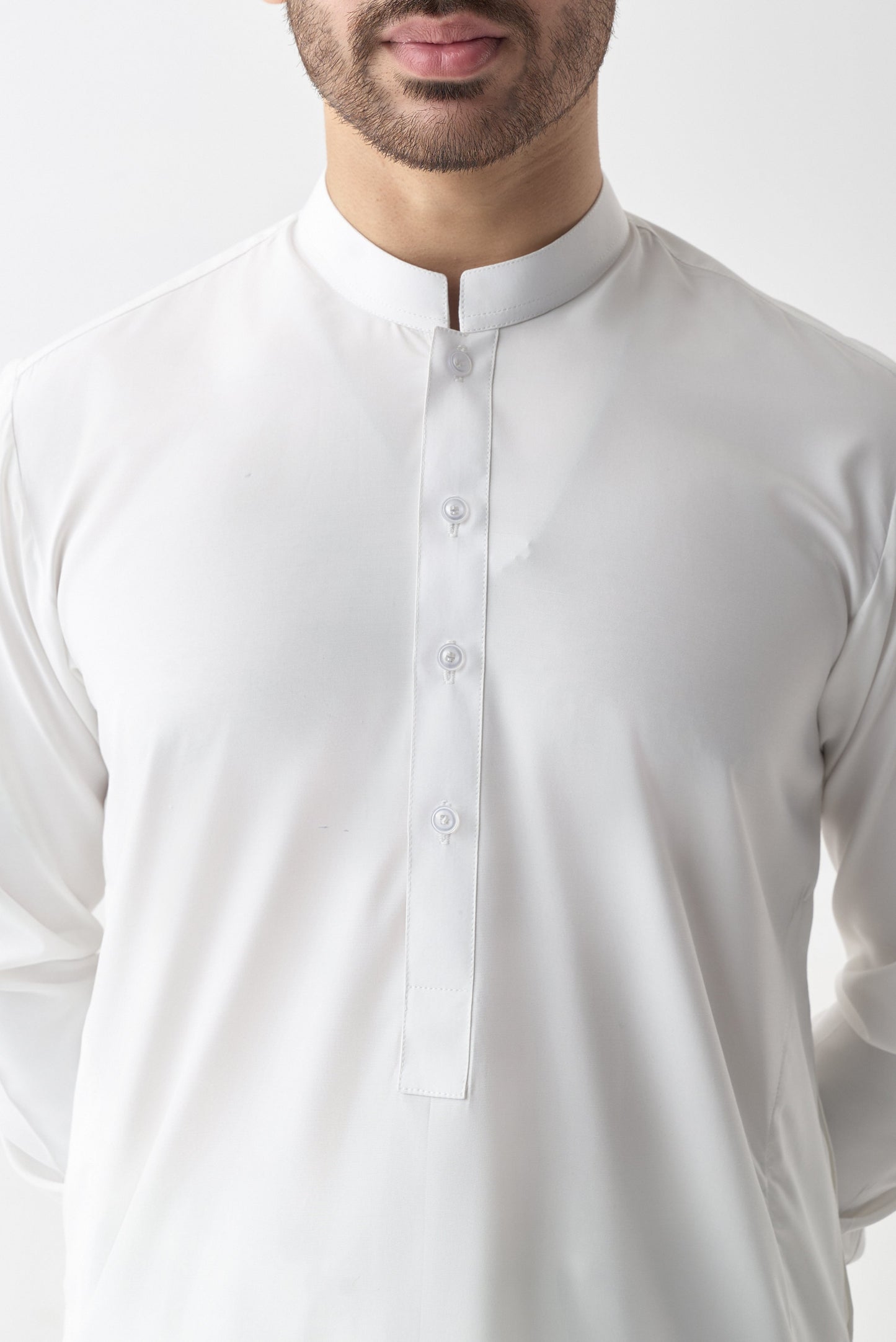 White Wash and Wear Shalwar Kameez by Leaf Clothing
