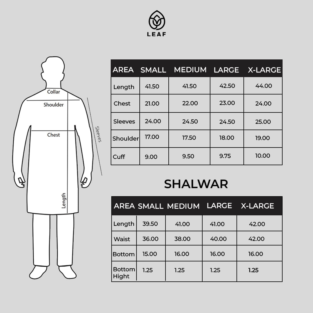 Grey Wash and Wear Shalwar Kameez by Leaf Clothing